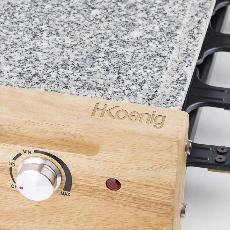 H.KOENIG WOD8 Raclette-Gerät 8 Personen, Holz – Bild 6
