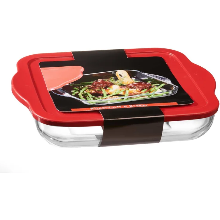 Auflaufform eckig 3200ml mit Deckel Cucina