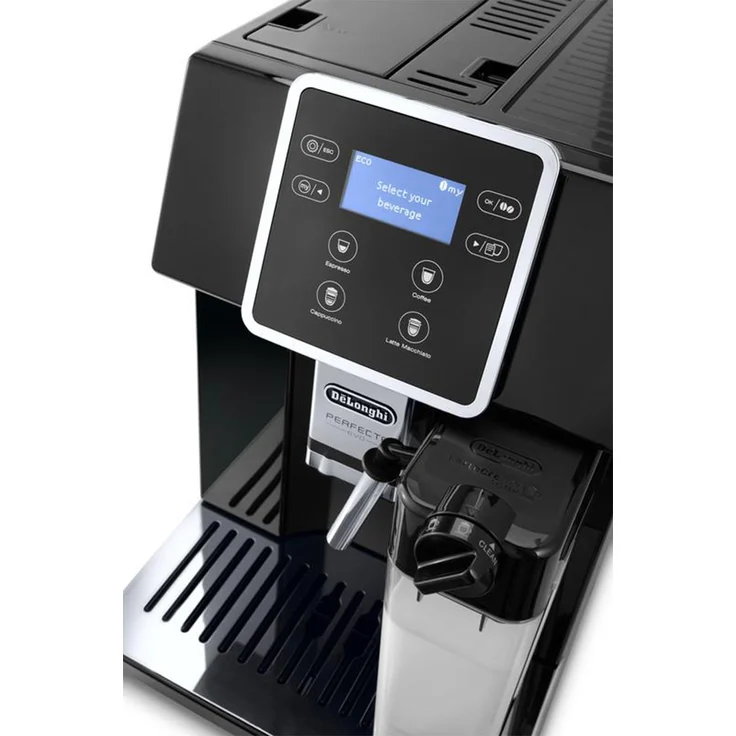 De'Longhi ESAM 420.40.B Perfecta Evo Kaffeevollautomat, integriertes Kegelmahlwerk, 1450 Watt, schwarz, mit Milchsystem – Bild 2