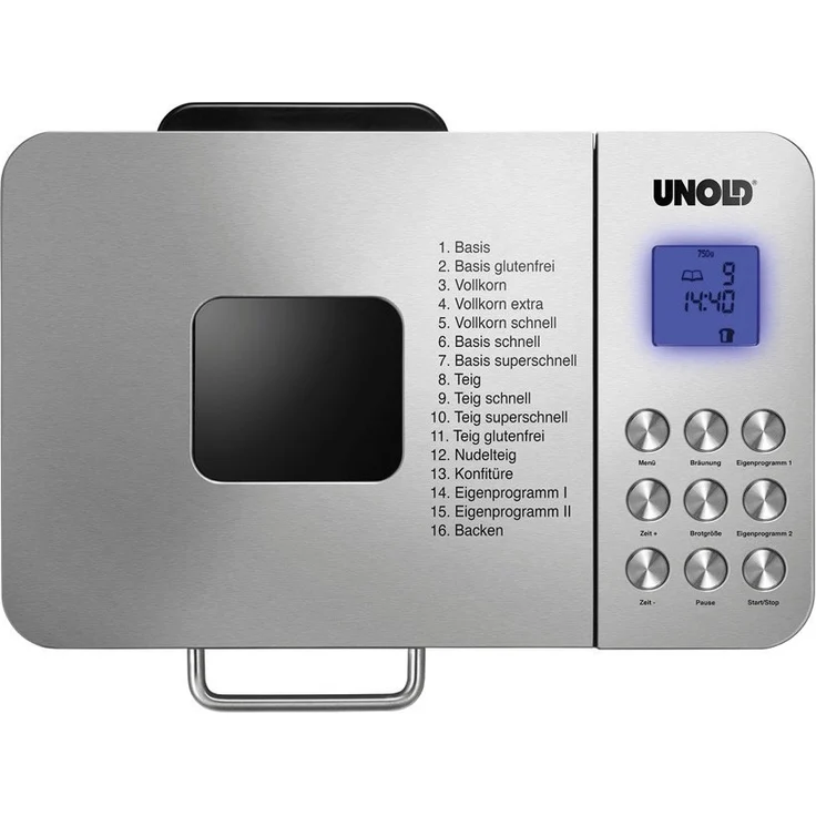 UNOLD Brotbackautomat Backmeister Edel, 550 W, 750-1000 g Brotgewicht, Keramik-Beschichtung, 68456 – Bild 4
