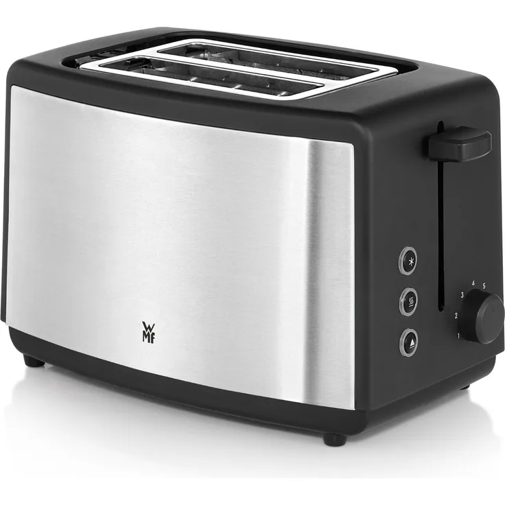 WMF Bueno Edition Toaster Edelstahl, Doppelschlitz- Toaster mit Brötchenaufsatz, 7 Bräunungsstufen, 800 W, edelstahl matt