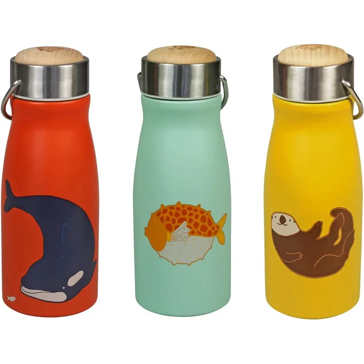The Zoo Edelstahl Kinder Isolierflasche Thermoskanne Thermosflasche 300ml Seeotter