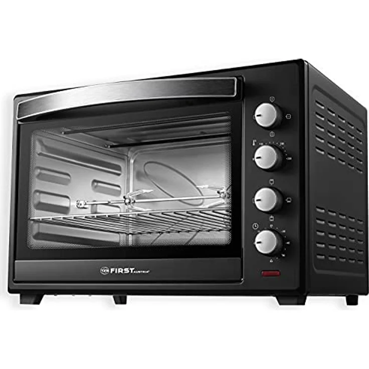 TZS First Austria 60L 1600 Watt Mini Backofen mit Innenbeleuchtung Drehspieß Rotisserie Umluft-Fun – Bild 1