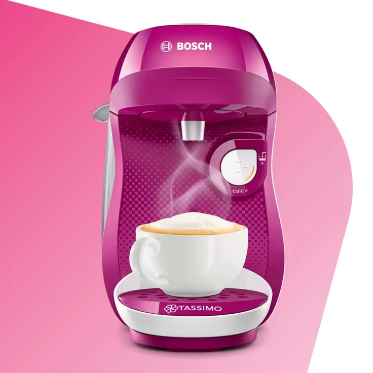 Bosch TAS1001 Tassimo Happy Kapselmaschine, über 70 Getränke, vollautomatisch, geeignet für alle Tassen, kompakte Größe, 1400 W, lila – Bild 4