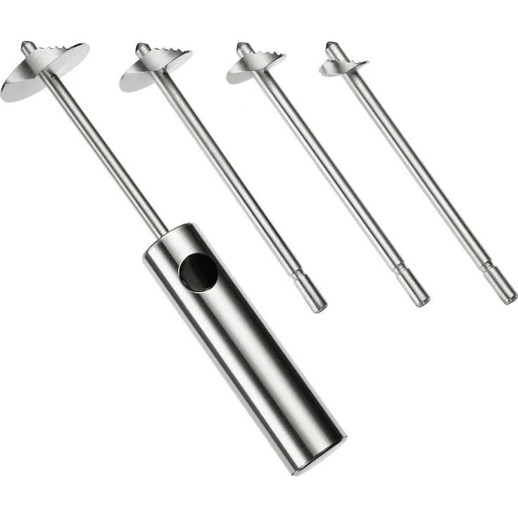 Lurch 220295 Twister EDS 5teilig - Gemüsebohrer zum Aushöhlen von Obst und Gemüse mit Vier Bohraufsätzen aus Edelstahl, 26cm