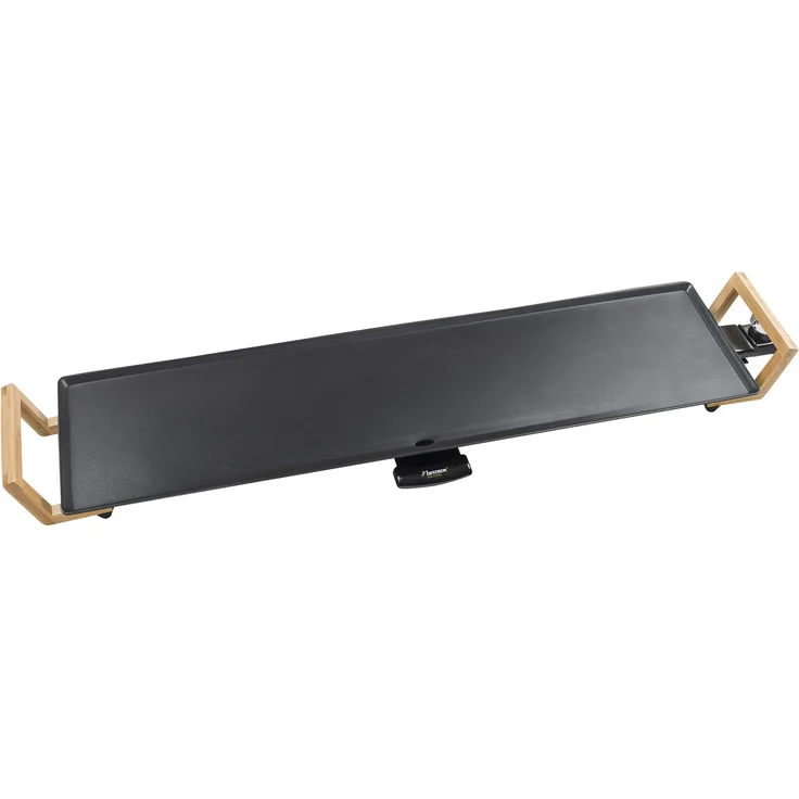 Bestron Teppanyaki Grillplatte XXL im Asia Design, Mit Bambus-Griffen, Asia Lounge, 1.800 W, Schwarz – Bild 1