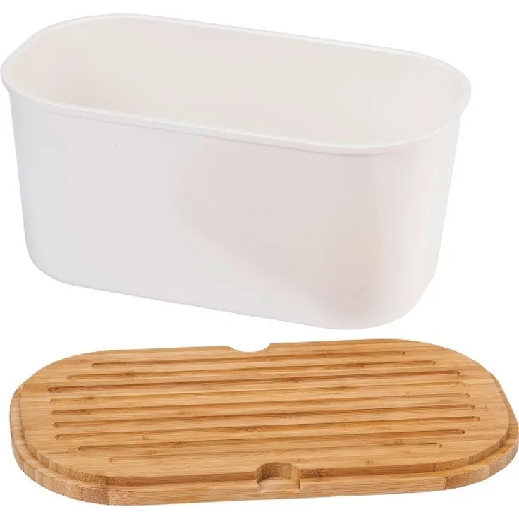 Kesper 58080 Brotbox, Melamin, weiß, 37 x 21.5 x 18.5 cm