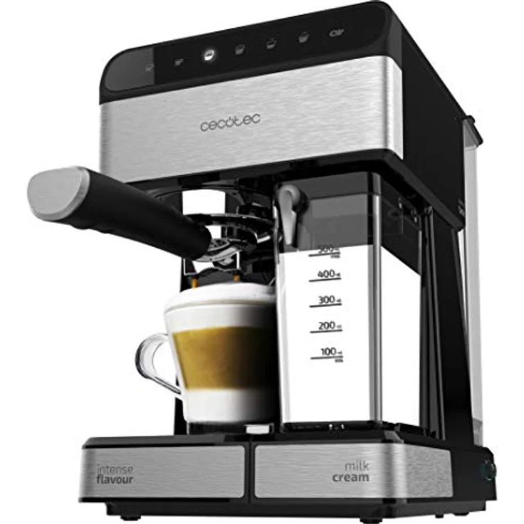 Cecotec Power Instant-ccino 20 Touch Kaffemaschine. Siebträger, 20 bar Druck, 1'4 L Wassertank, Milchbehälter,Touch-Bedienung, 1350 W – Bild 1