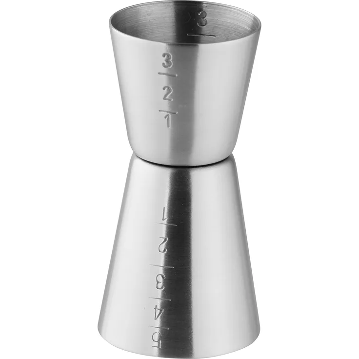 FMprofessional Edelstahl matt Cocktailmaß, silber, ca. 9 cm, Ø 4,5 cm