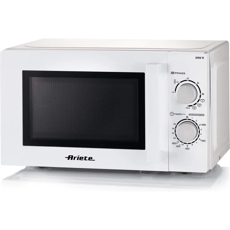 Ariete 952 Kombi-Mikrowelle, 20 Liter, Heizung, Kochen und Auftauen, 5 Leistungsstufen, 3 kombinierte Funktionen, Grill, Drehteller 25,5 cm, Timer 35 Minuten, Weiß