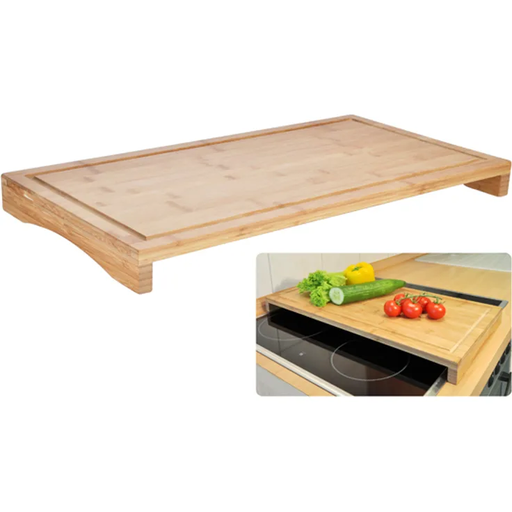 XL Schneidebrett Abdeckplatte Küchenbrett - Holz Brett Bambus Platte
