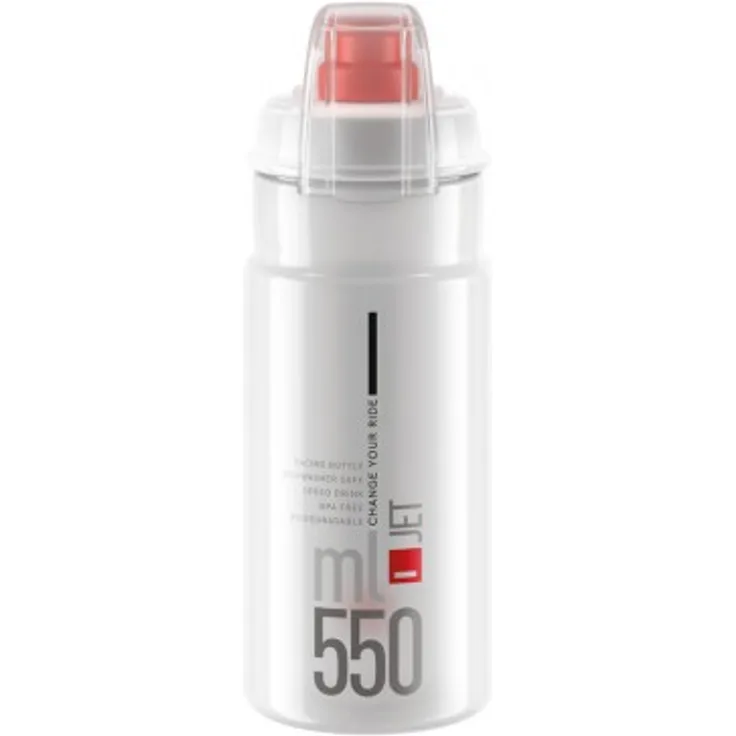Elite Jet Plus Trinkflasche, 550ml, klar-rot