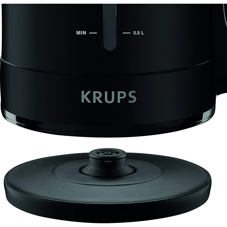 Krups BW2448 Wasserkocher Pro Aroma, 1,6 L, 2,400 W mit beleuchtetem Ein--Ausschalter, schwarz – Bild 4