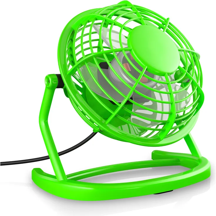 CSL USB Tischventilator - neigbar & mit An-Aus-Schalter »optimal für den Schreibtisch«, grün