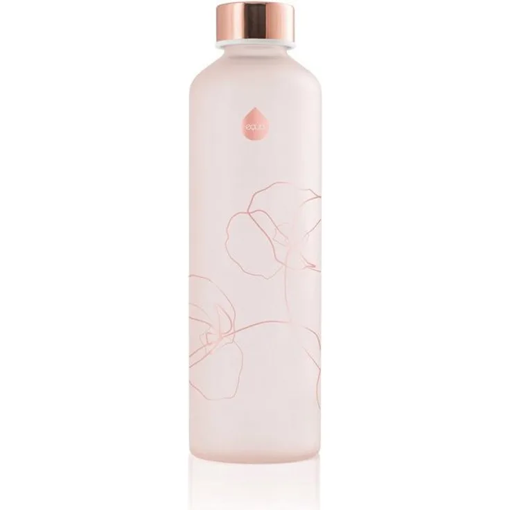 equa Trinkflasche Mismatch - Blume, Borosilikatglas, sandgestrahlt, 750 ml