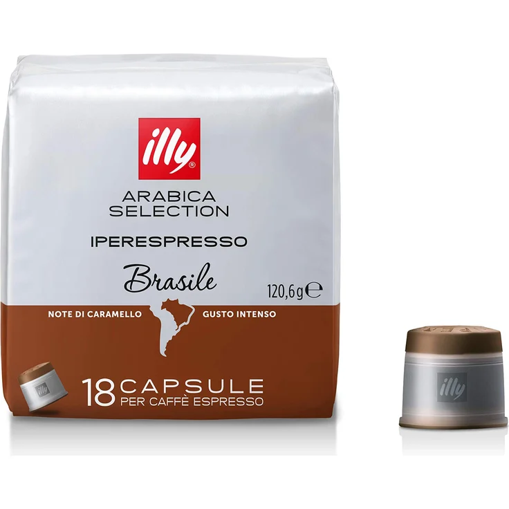 illy Espresso illy Kaffee, Kaffeekapseln Iperespresso Arabica Selection Brasilien - 1 Softpack mit 18 Espresso-Kaffeekapseln, 18 stück – Bild 1