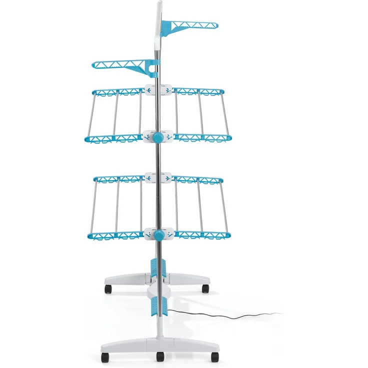 EASYmaxx Wäscheständer elektrisch weiß/türkis – Bild 3