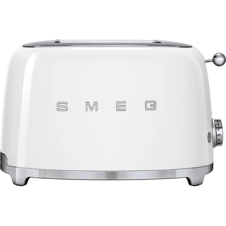 Smeg Toaster TSF01WHEU Doppelschlitztoaster, 950W, 6 Bräunungsstufen, weiß – Bild 1