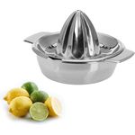 Westmark Zitronen--Zitruspresse mit Behälter, Durchmesser: 13,8 cm, Fassungsvermögen: 350 ml, Rostfreier Edelstahl, Silber, 30942260