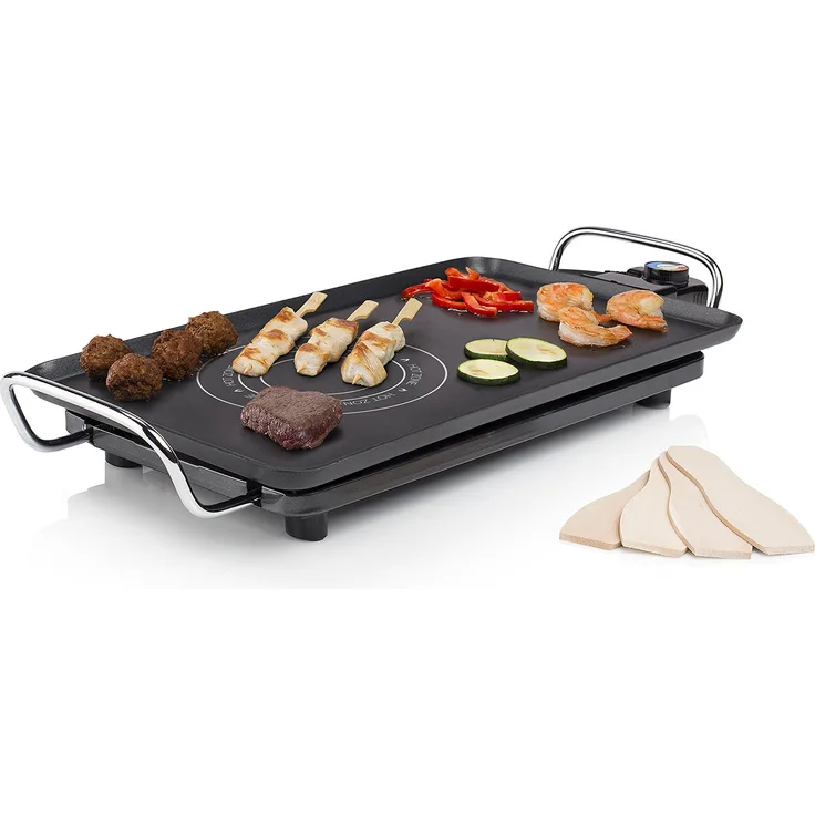 Princess Tischgrill mit zwei Grillzonen - 46 x 26cm Teppanyaki-Grillplatte mit extra heißer Zone, 103050