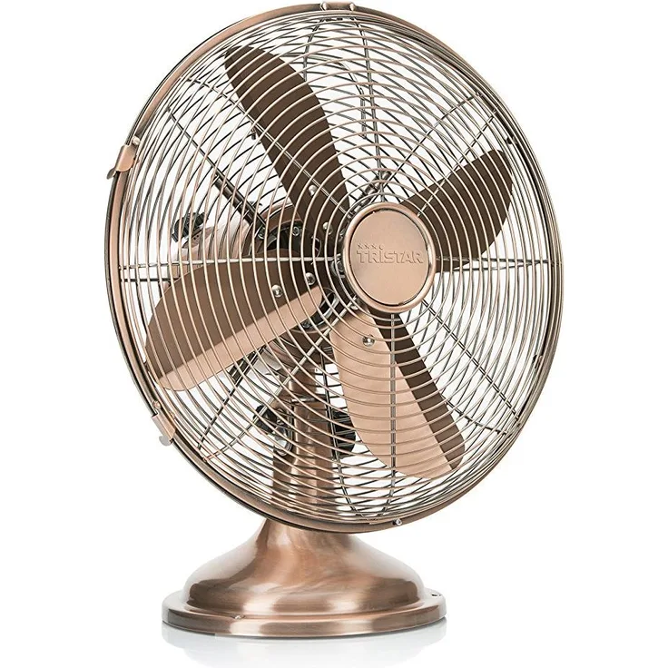 Tristar VE-5970 Retro-Tischventilator – 12 Zoll – Oszillierend – Kupferoptik