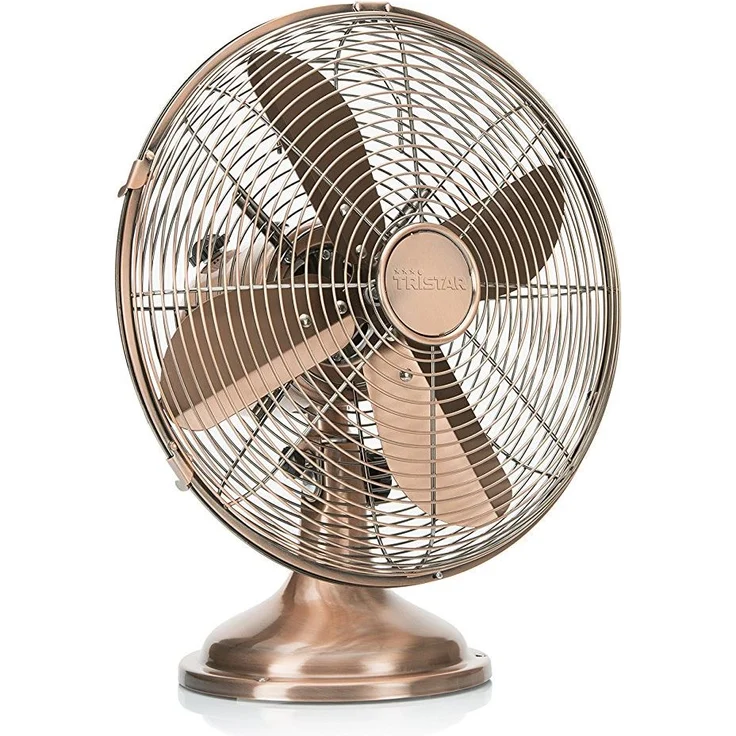 Tristar VE-5970 Retro-Tischventilator – 12 Zoll – Oszillierend – Kupferoptik – Bild 1