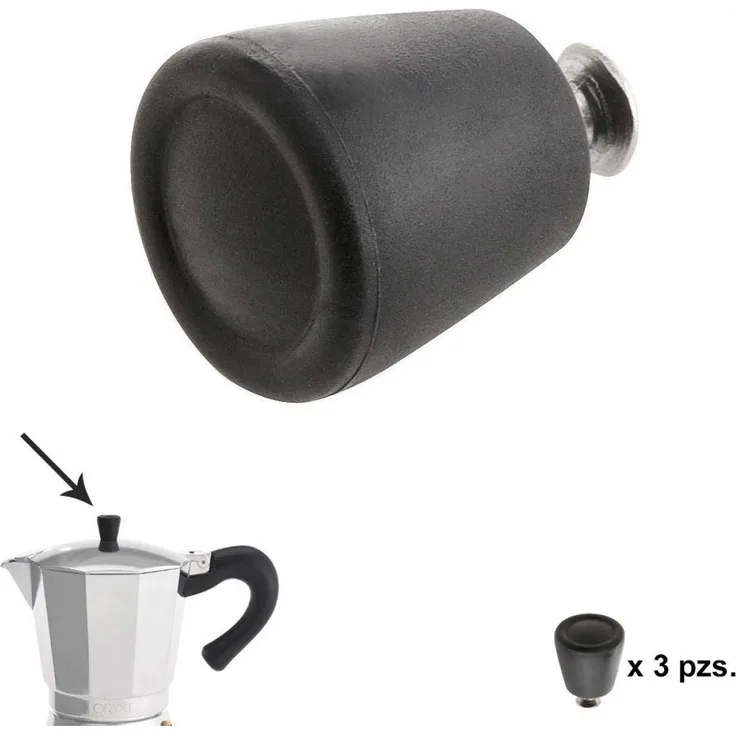 ORYX Türknauf Induktion 6-9-12 Tassen Kaffeemaschine, schwarz, 10 x 10 x 4 cm, 3 Stück