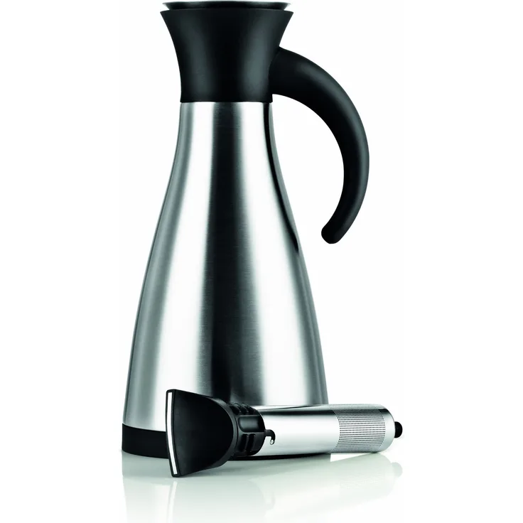 Eva Solo 5706631041577 Isolierkanne mit Teefilter 1 L, edelstahl, 13,5 x 13,5 x 27 cm