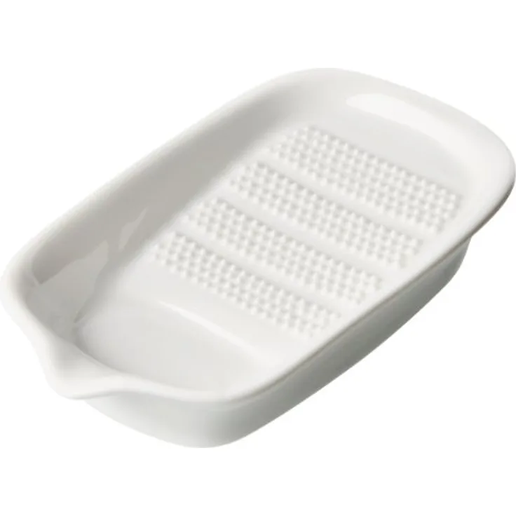 Fackelmann Ingwerreibe, Reibe aus Keramik für Ingwer und Knoblauch, Gewürzreibe mit Antirutschfüßen - spülmaschinengeeignet, Menge: 1 Stück