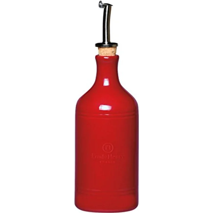 Emile Henry Öl-oder Essigspender, Keramik, Rot, 7.5 cm