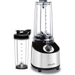 Krups KB181D Freshboost Standmixer To Go mit Vakuum Technologie, 3x mehr Antioxidantien & Vitamine zur Stärkung des Immunsystems, 4 Programme, 800W, Edelstahl- Schwarz
