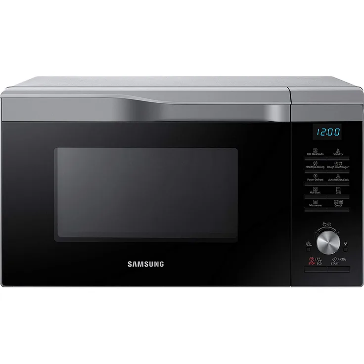 Samsung MC28M6035CS-EG Kombi-Mikrowelle mit Grill und Heißluft, 900 Watt, 28 Liter Garraum, Standgerät, silber