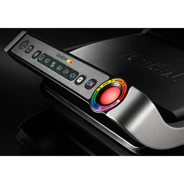 Tefal OptiGrill GC702D Kontaktgrill für ideale Grillergebnisse, 2.000 Watt, Standard-Modell, automatische Anzeige des Garzustands, 6 voreingestellte Grillprogramme 30 cm x 20 cm, schwarz, silber – Bild 8