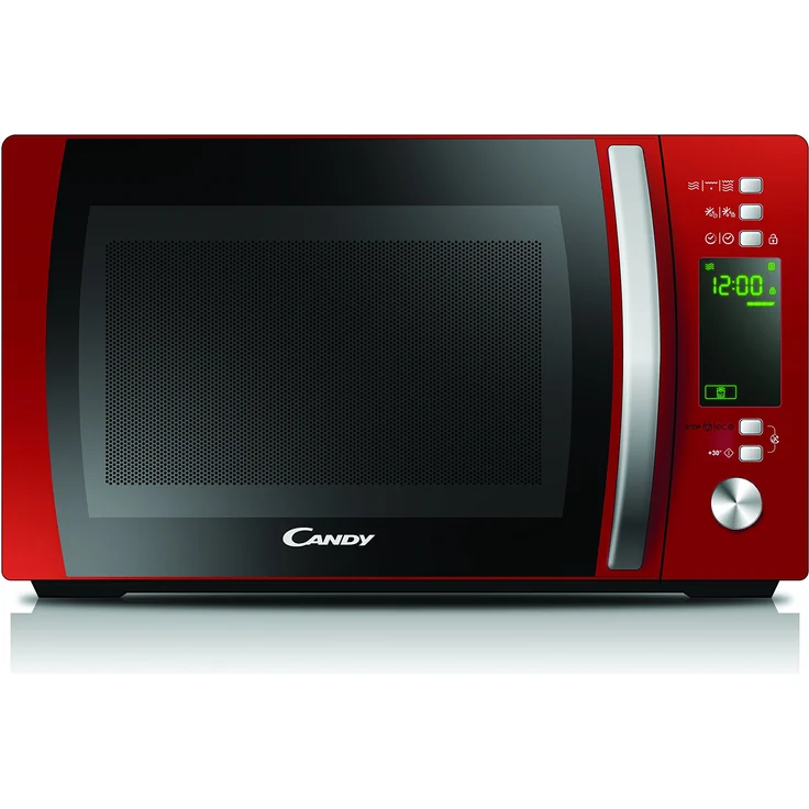 Candy CMXG20DR Kombi-Mikrowelle mit Grill, Standgerät, 20 Liter Garraum, 700 Watt, Drehregler, rot