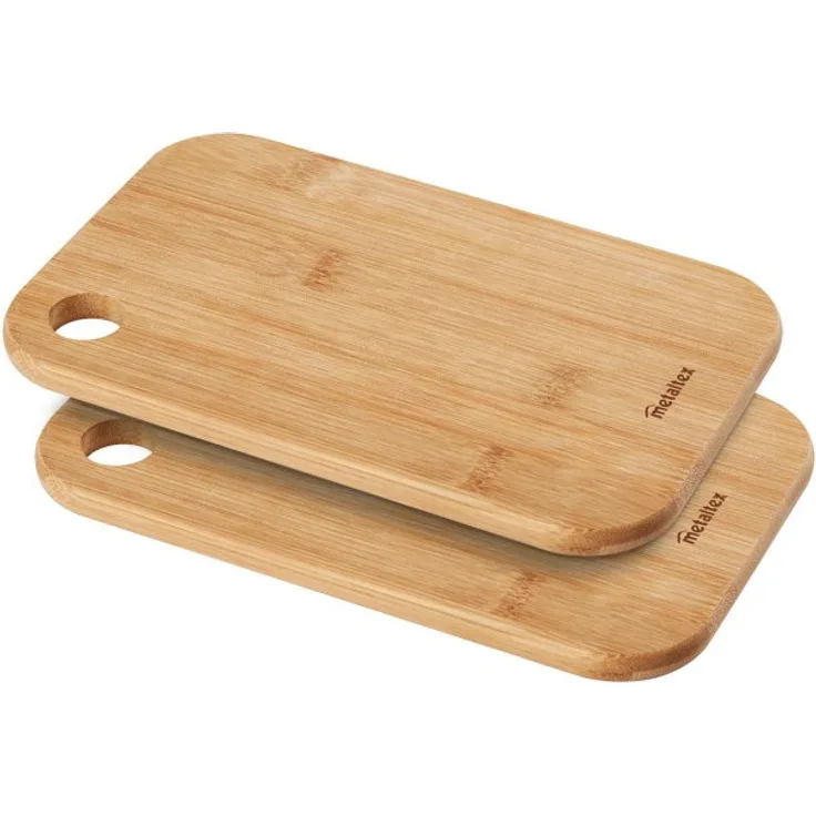 Schneidebretter 2er-Set 22x14x1, 0 cm Bambus