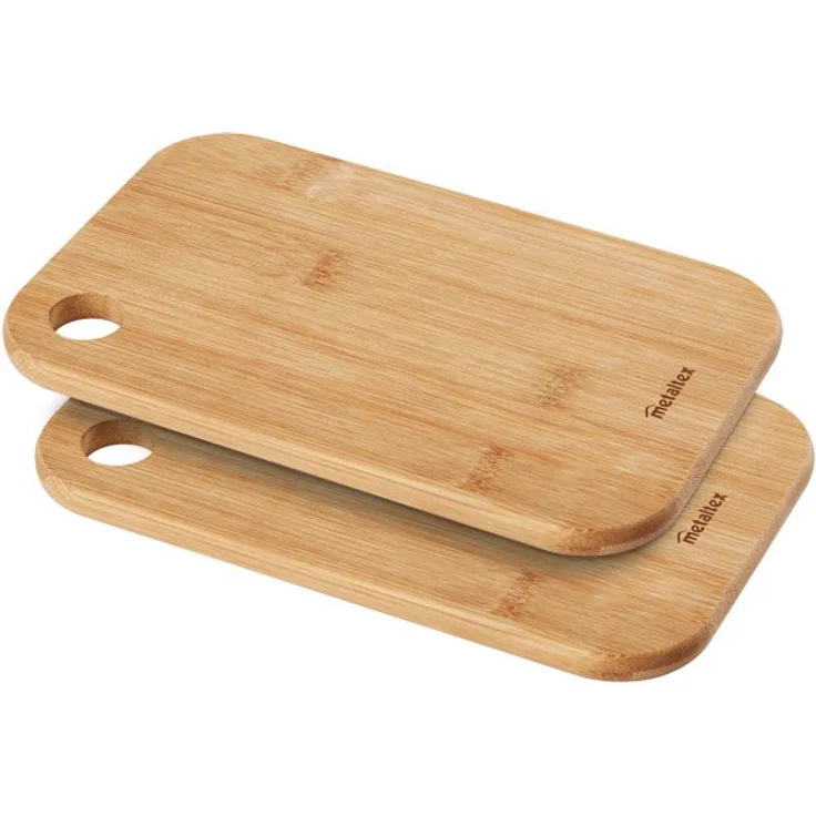 Schneidebretter 2er-Set 22x14x1, 0 cm Bambus
