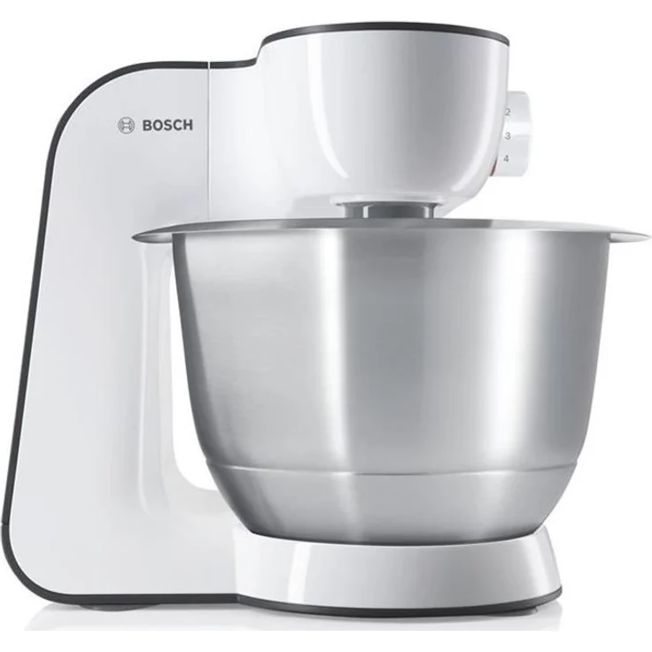 Bosch MUM54A00 StartLine Küchenmaschine, 900W, Edelstahl-Rührschüssel, 3,9 L, 7 Geschwindigkeiten, inkl. Patisserie-Set, grau, Serie: MUM5 – Bild 2
