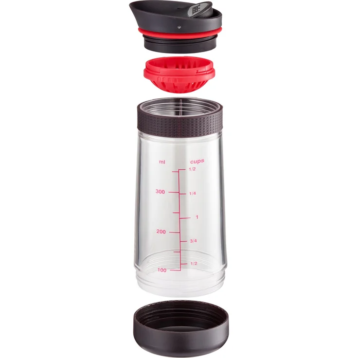 Tefal Ingenio K20730 Dressing Mixer 19 cm, Kunststoff-Silikon, schwarz-rot-transparent – Bild 1