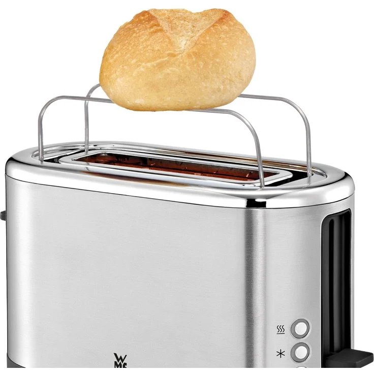 WMF KÜCHENminis 1-Scheiben Toaster Langschlitz XXl-Toast Brötchenaufsatz 7 Bräunungsstufen Überhitzungsschutz 600W Edelstahl matt – Bild 4