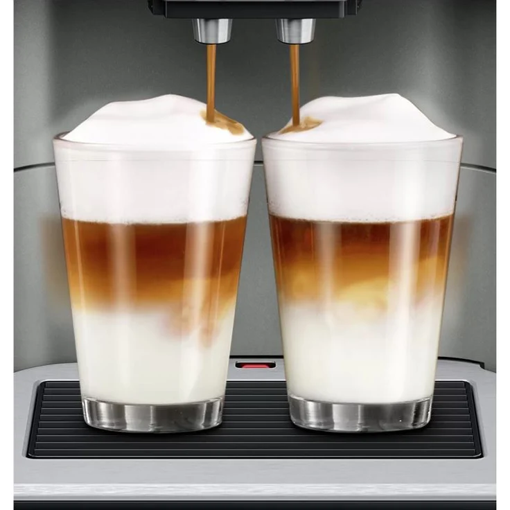 Siemens TE655503DE EQ.6 plus s500 Kaffeevollautomat, sensoFlow System, 3 Temperatureinstellungen, 1500 Watt, schwarz-grau, mit Milchsystem – Bild 2