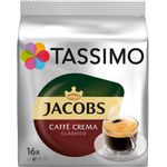 Tassimo Jacobs Caffè Crema Classico, Kaffee mit feiner Crema, 16 T-Discs, Kapseln