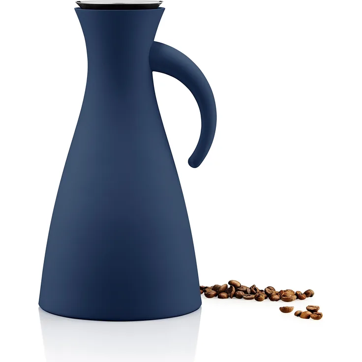 Eva Solo Isolierkanne, 1 L, Edelstahl, navy blau, 15,5 x 15,5 x 29 cm