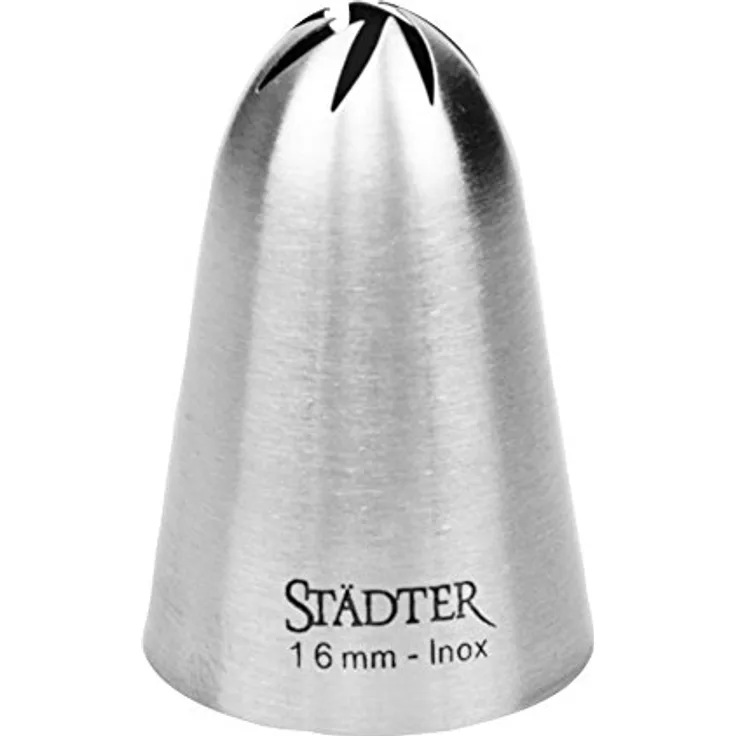 Städter Spritztülle, Edelstahl, Silber, 16 mm