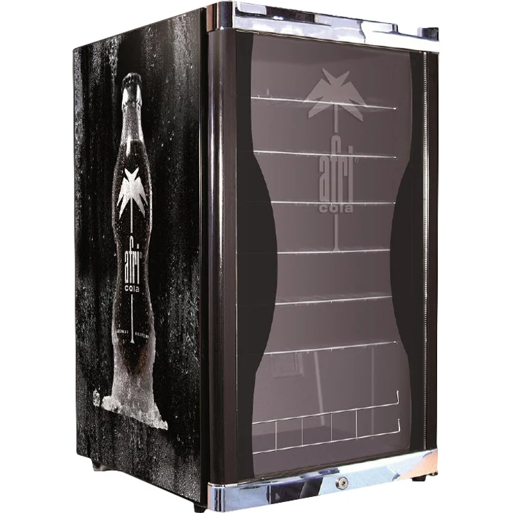 Husky HUS-HC 150 Flaschenkühlschrank, Kühlteil 115 l, freistehend, Breite 54 cm, Frontdekor schwarz – Bild 1