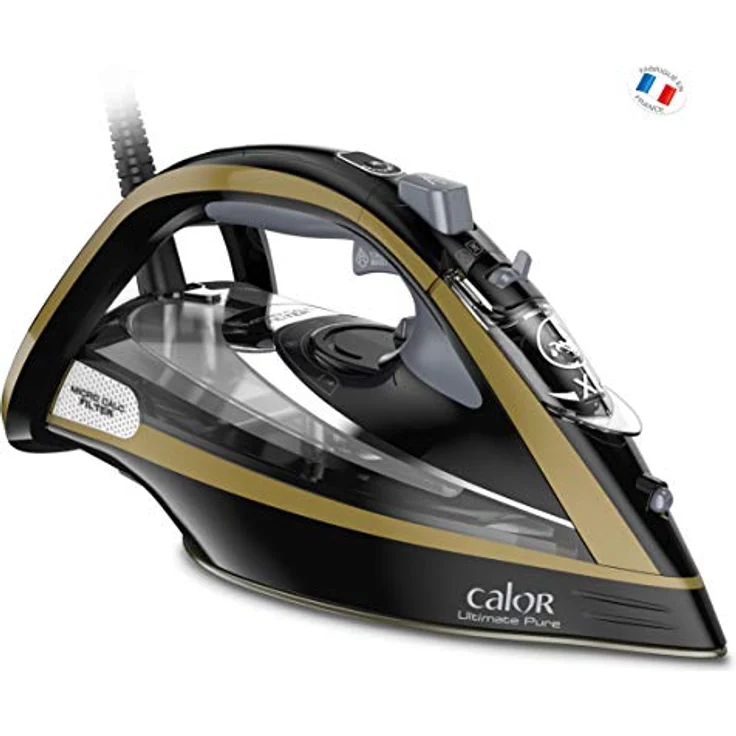 Calor FV9839C0 Bügeleisen Ultimate Pure Dampfstoß bis 260 g-min schwarz – Bild 1