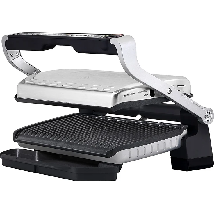 Tefal GC722D OptiGrill XL Kontaktgrill mit XL-Grillfläche, 2000W, mit zusätzlichen Temperaturstufen, automatische Anzeige des Garzustands, 9 voreingestellte Programme 40 cm x 20 cm, silber – Bild 3