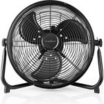 Nedis Akku-Bodenventilator | 30 cm Durchmesser | Bis zu 10 Stunden | USB-Ausgang | Schwarz