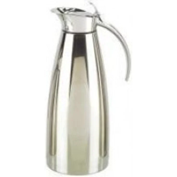 Emsa 502489 Isolierkanne, Edelstahl, 1 Liter, Easy Open Verschluss, Eleganza – Bild 1