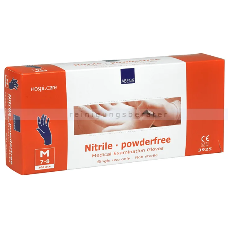 Abena Einmalhandschuhe aus Nitril 30 cm lang blau M