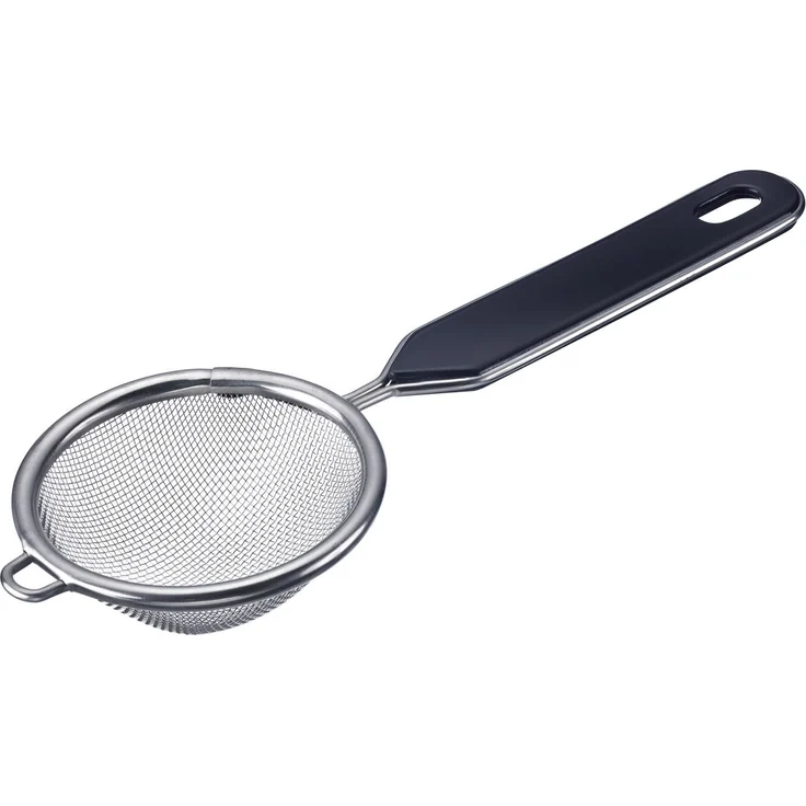 Westmark Teesieb-Kleines Haushaltssieb, Durchmesser: 7 cm, Rostfreier Edelstahl-Kunststoff, Traditionell, Silber-Schwarz, 12812270